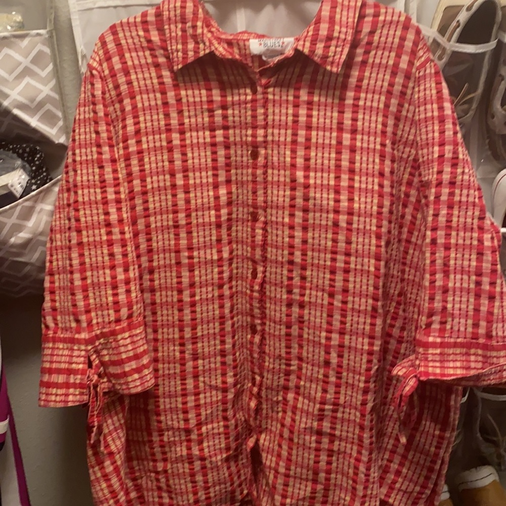 Woman’s 3x button up Blouse *Euc - Picture 4 of 6